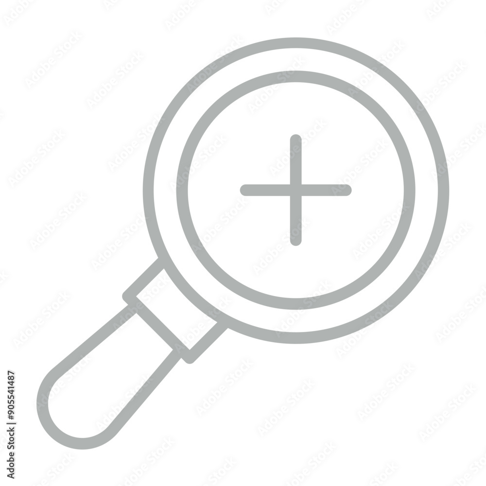 Zoom In Vector Line Grey Icon Design Zoom In Vector Line Grey Icon Design