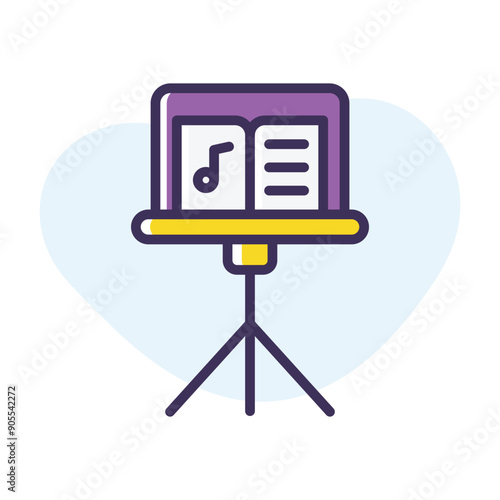 Music stand vector icon