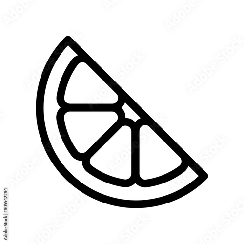 Orange icon in thin line style vector illustration graphic design