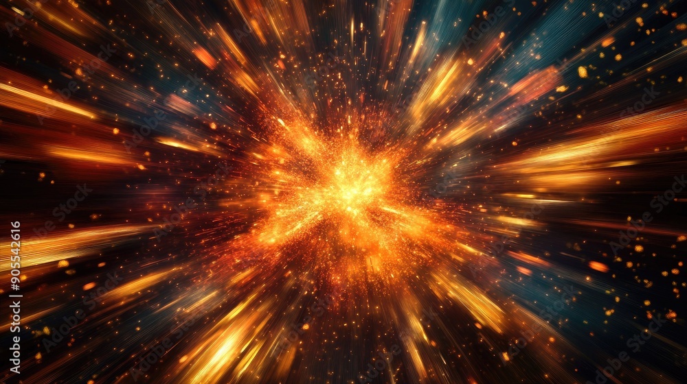 Obraz premium Abstract background with a dynamic, exploding starburst effect