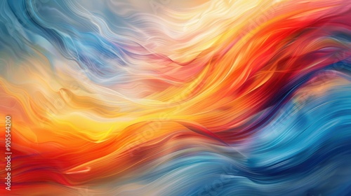 Bright, flowing motion with gradient hues