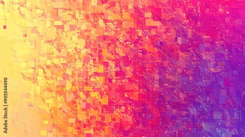 Fototapeta premium Abstract background with a retro, pixelated pattern in bright colors