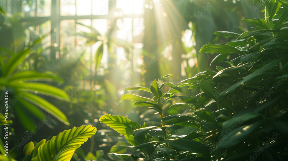 A bright greenhouse filled with an array of green plants, showcasing the beauty of nature indoors with ample sunlight and healthy vegetation. A bright greenhouse filled with an array of green plants, showcasing the beauty of nature indoors with ample sunlight and healthy vegetation.
