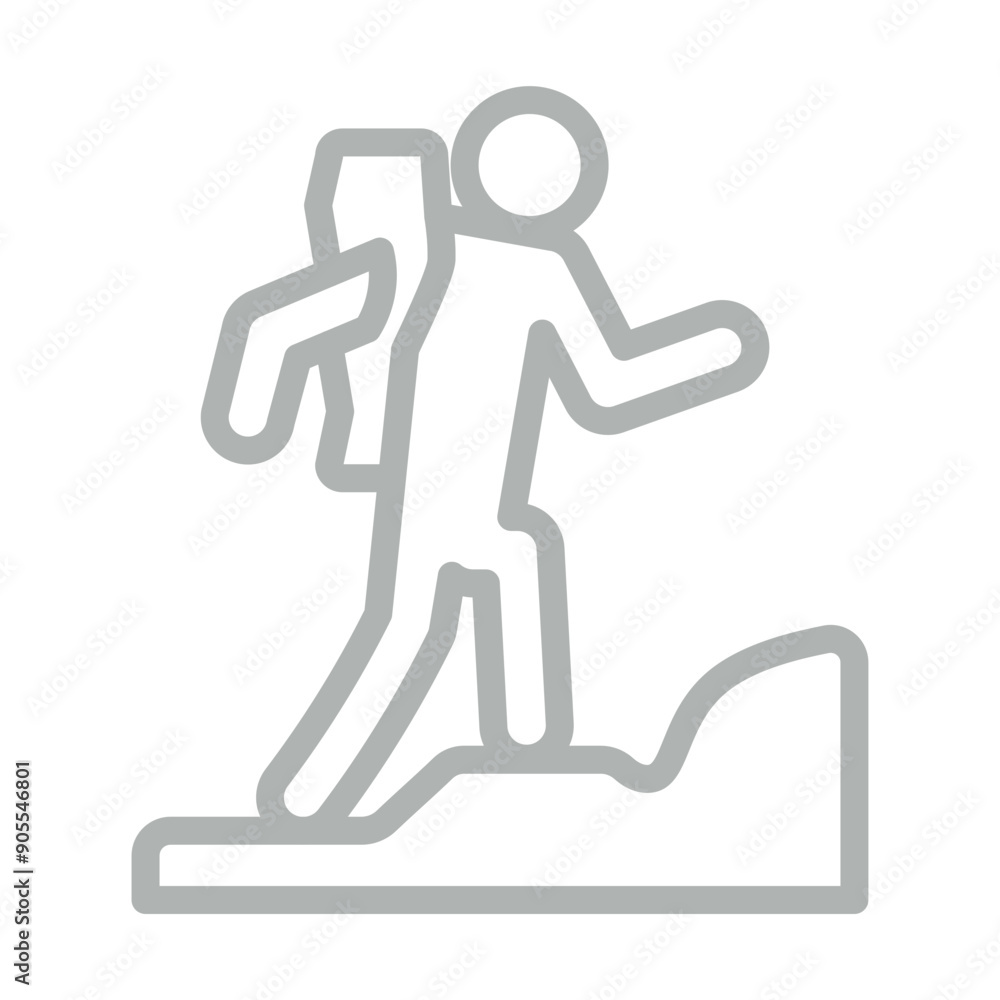 Adventure Travel Vector Line Grey Icon Design Adventure Travel Vector Line Grey Icon Design