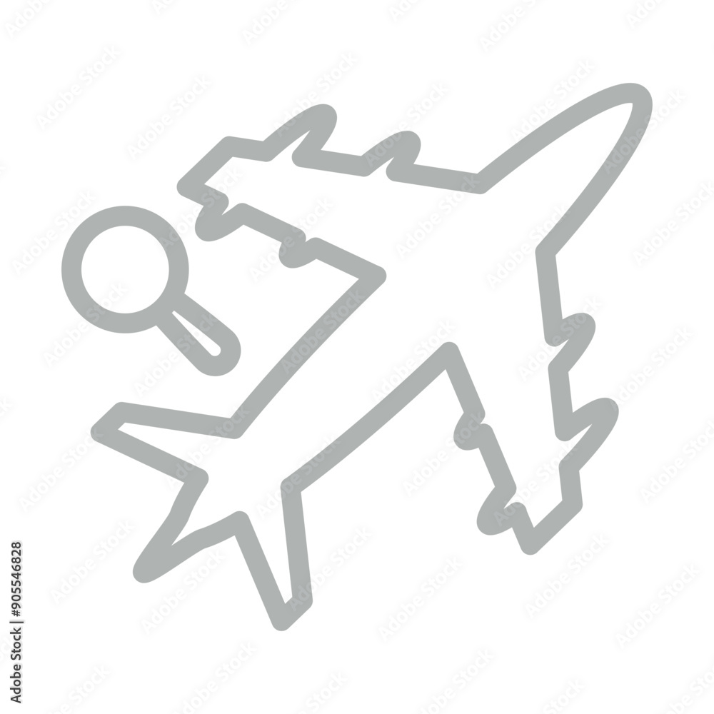 Historical Tourism Vector Line Grey Icon Design Historical Tourism Vector Line Grey Icon Design