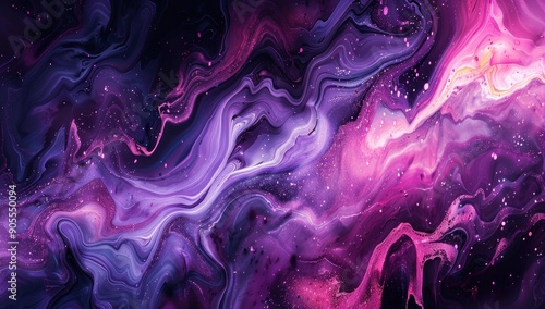 Abstract Swirls of Purple and Pink