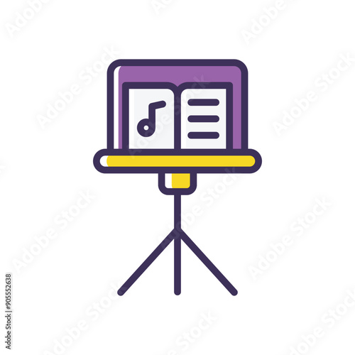 Music stand vector icon