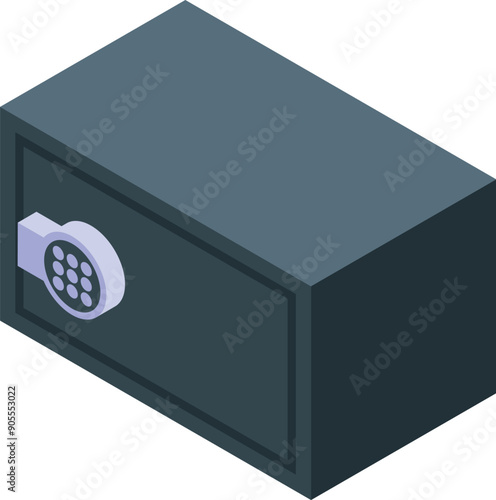 Modern safe deposit box is securing valuables, ensuring their protection with a reliable security code