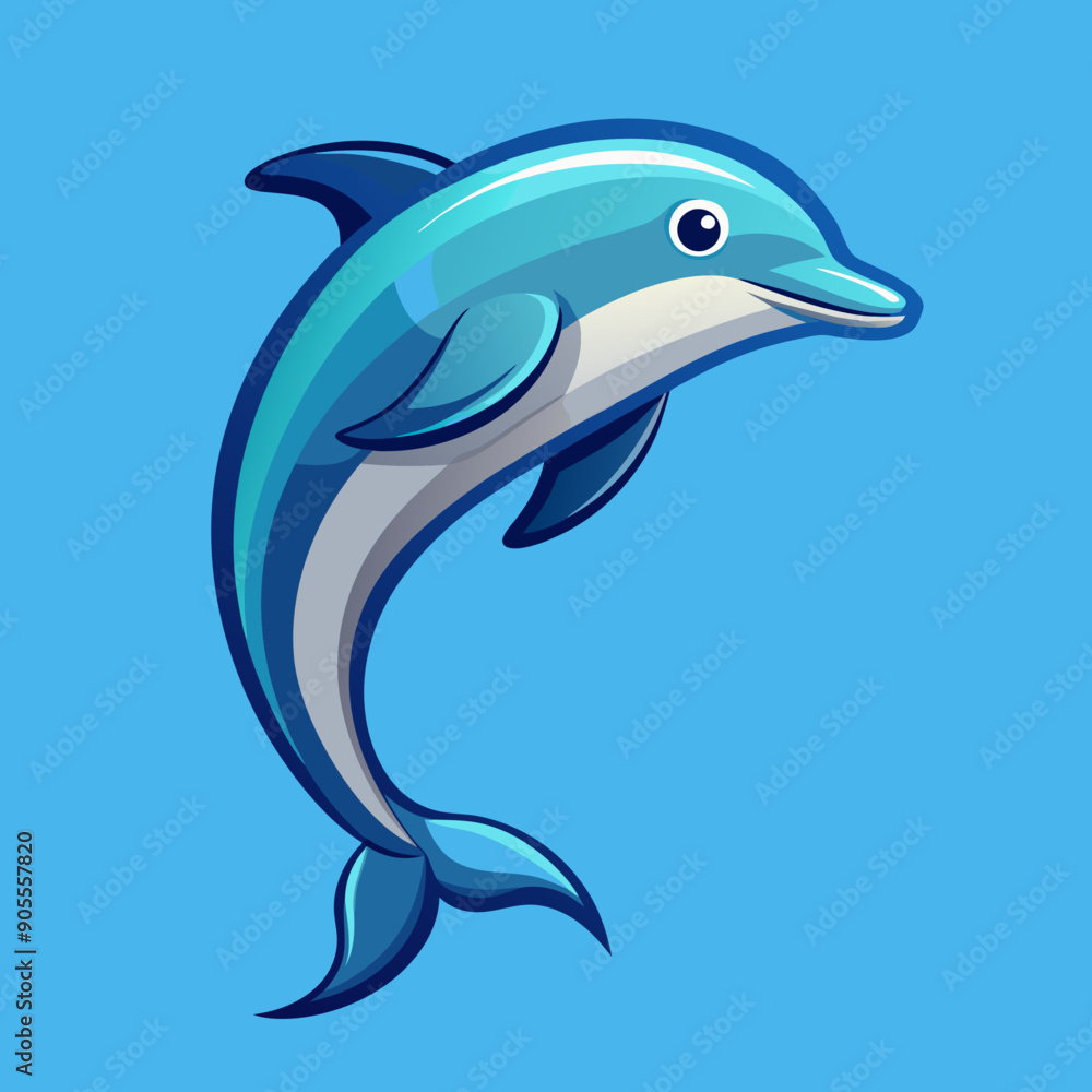 Graceful Dolphin Leap vector art illustration Graceful Dolphin Leap vector art illustration