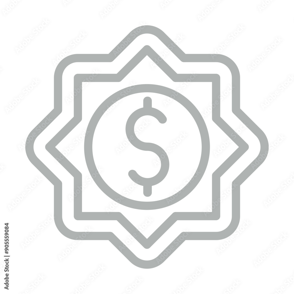 Islamic Finance Vector Line Grey Icon Design Islamic Finance Vector Line Grey Icon Design