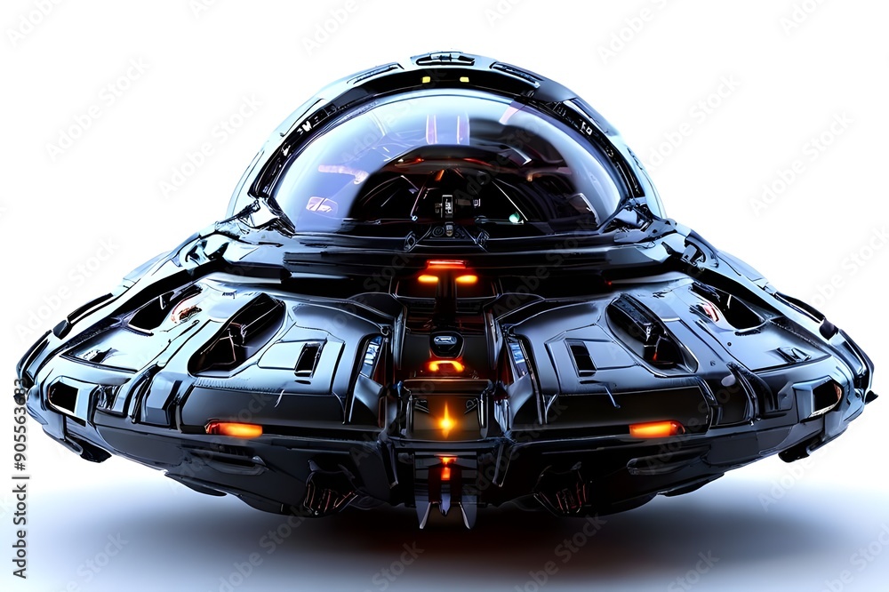 3d alien ship isolated on white 3d alien ship isolated on white