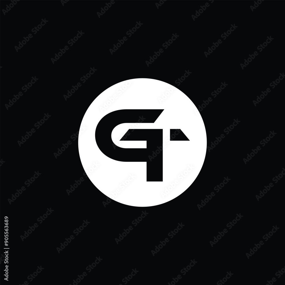 GT monogram logo design vector GT monogram logo design vector