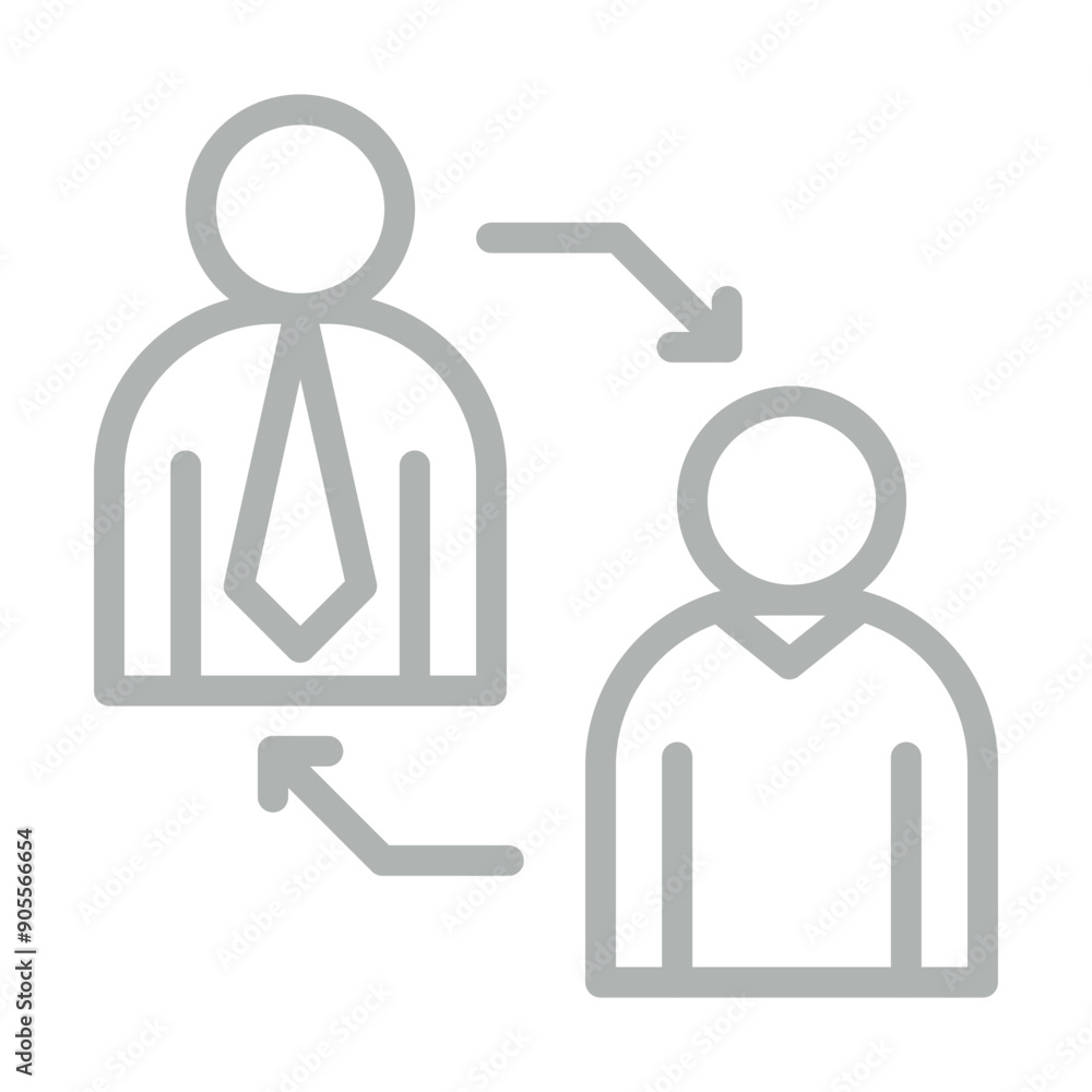 Executive Coaching Vector Line Grey Icon Design Executive Coaching Vector Line Grey Icon Design