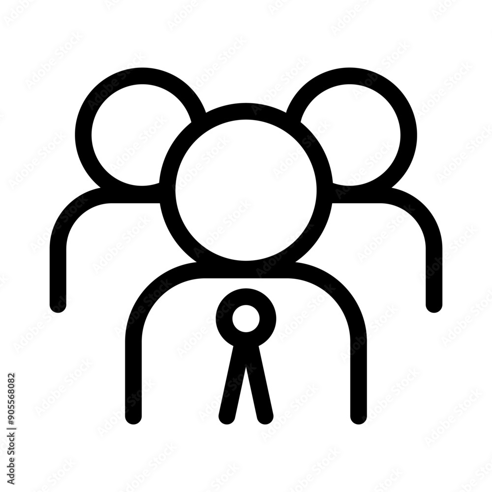 staff icon in thin line style vector illustration graphic design staff icon in thin line style vector illustration graphic design