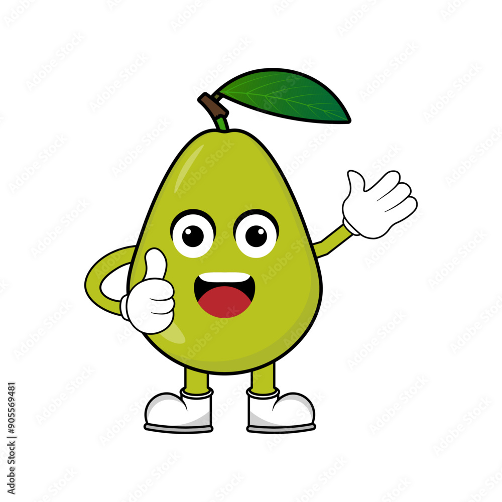 guava mascot illustration vector. Illustration mascot isolated on white backgrounds guava mascot illustration vector. Illustration mascot isolated on white backgrounds