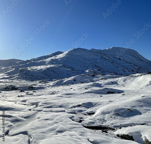 Snow field in Norway November 2023