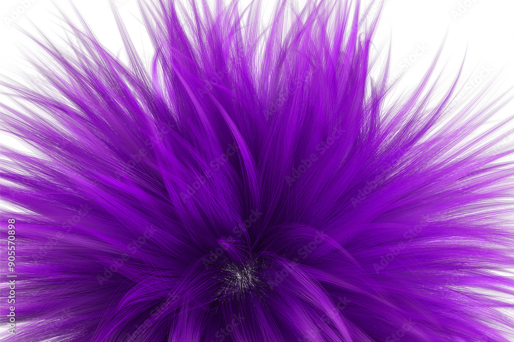 Obraz premium Purple black hair strand flowing gracefully