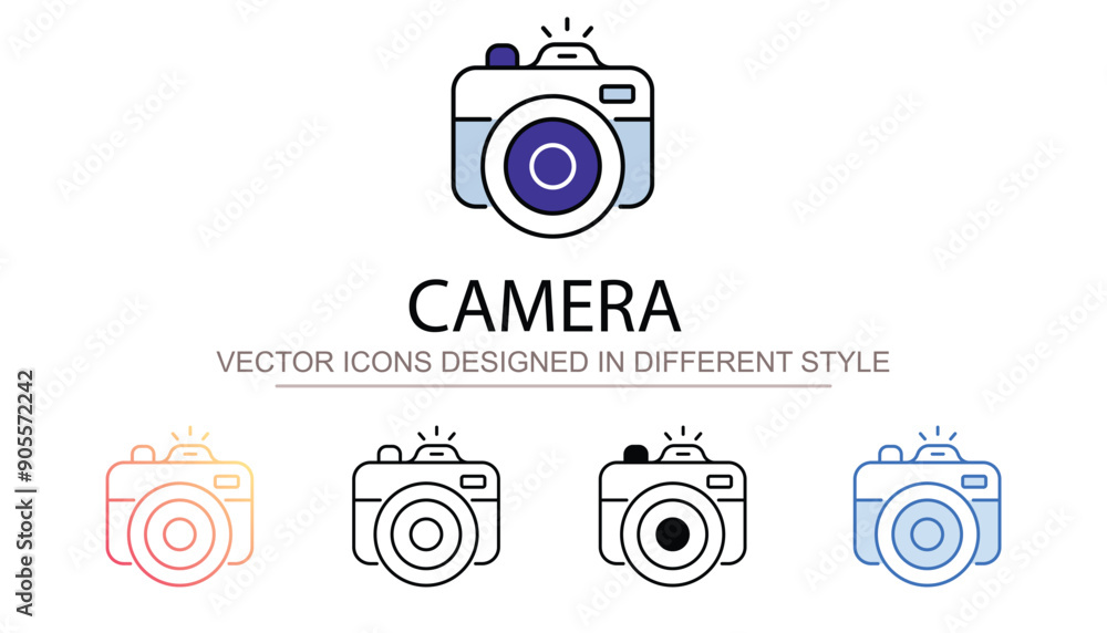 Camera icon design with white background stock illustration Camera icon design with white background stock illustration