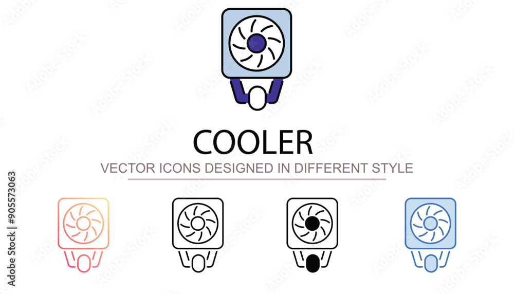 Cooler icon design with white background stock illustration Cooler icon design with white background stock illustration