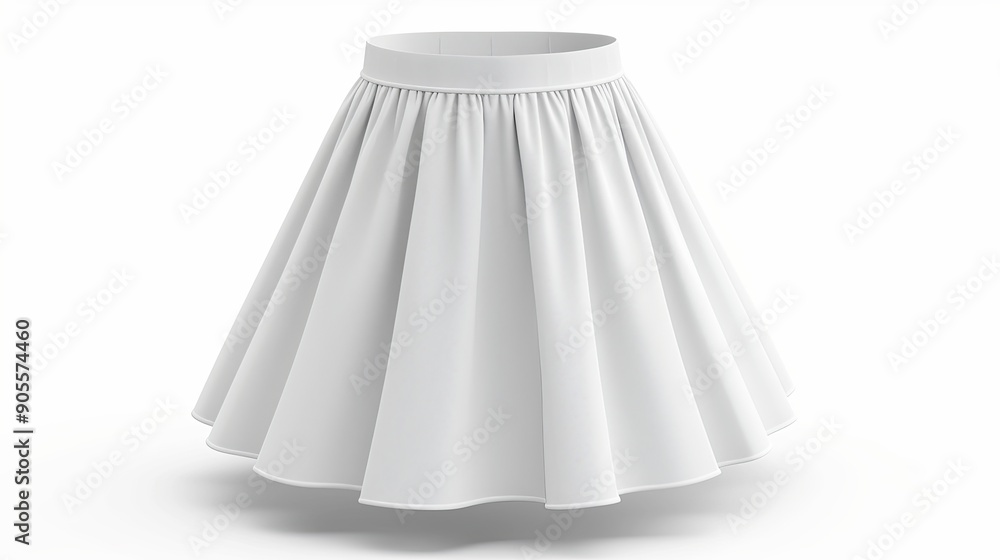 Blank white womens mini skirt mockup front view 3D rendering Empty female fabric Aline miniskirt mockup isolated Clear elegant short gown for casual or summer womens outfit Blank white womens mini skirt mockup front view 3D rendering Empty female fabric Aline miniskirt mockup isolated Clear elegant short gown for casual or summer womens outfit