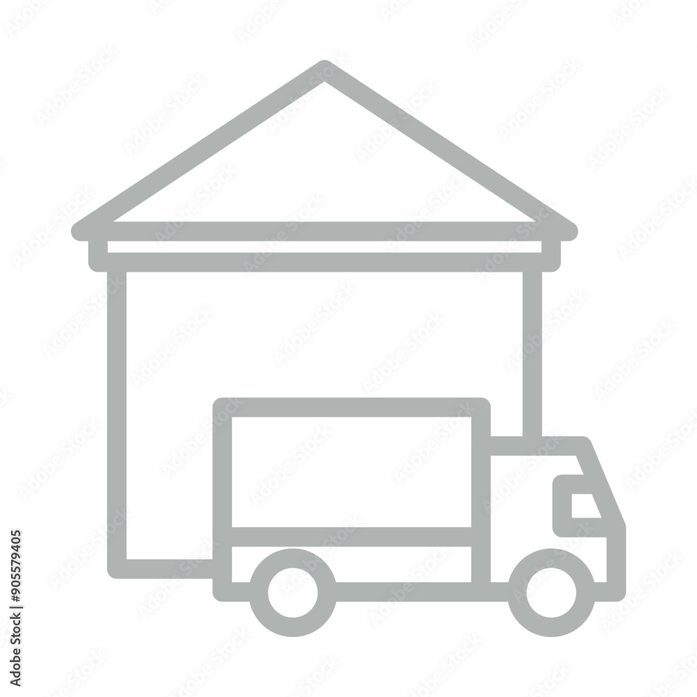 Dispatch center Vector Line Grey Icon Design Dispatch center Vector Line Grey Icon Design