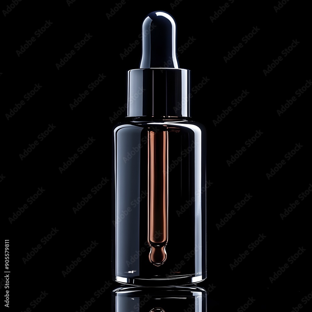 Dramatic Luxury Skincare Products Showcased Against Dark Background Dramatic Luxury Skincare Products Showcased Against Dark Background