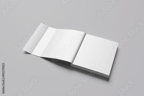 book with flap mockup 