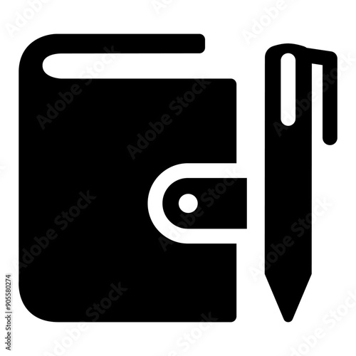 Stationery, address book icon vector illustration graphic design