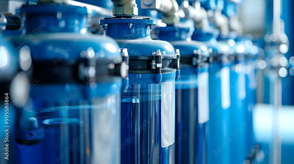 Detailed View of an Water System for Purification and Treatment Detailed View of an Water System for Purification and Treatment