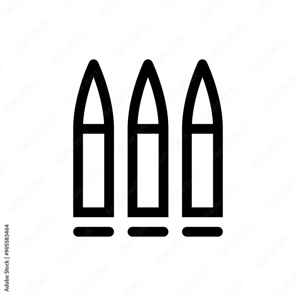 Bullet icon in thin line style vector illustration graphic design Bullet icon in thin line style vector illustration graphic design