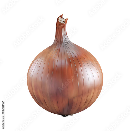 Raw onion bulb isolated on transparent background