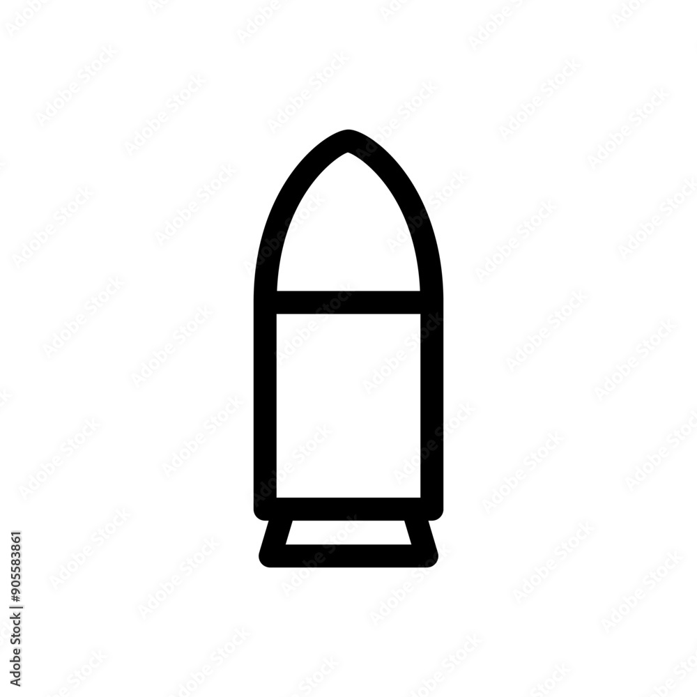 Bullet icon in thin line style vector illustration graphic design Bullet icon in thin line style vector illustration graphic design