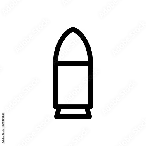 Bullet icon in thin line style vector illustration graphic design