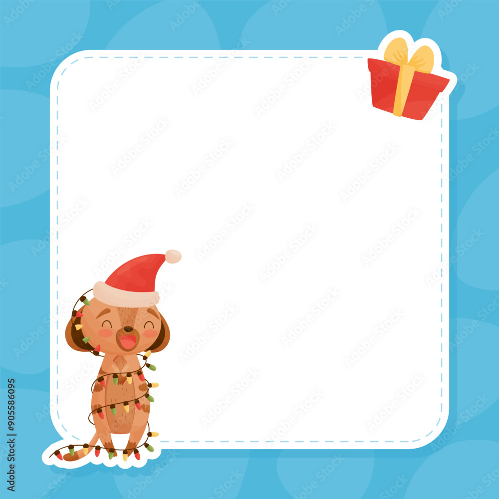 Meerkat Cute Animal Empty Note and Reminder Card Vector Template Meerkat Cute Animal Empty Note and Reminder Card Vector Template