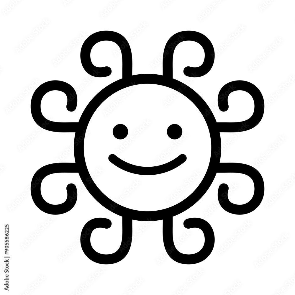 Sun icon in thin line style vector illustration graphic design Sun icon in thin line style vector illustration graphic design
