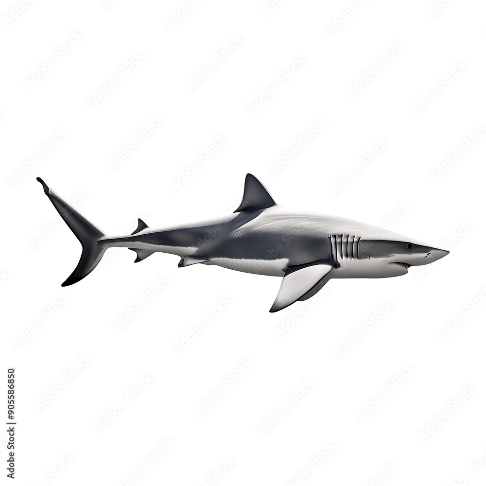 Fototapeta premium shark swimming isolated on transparent background