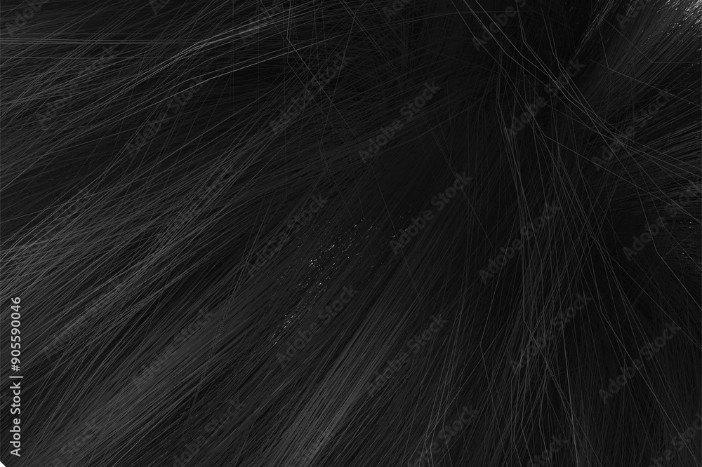 Naklejka premium Beautiful black hair, Shiny straight black hair background. Beautiful smooth brunette hair backdrop