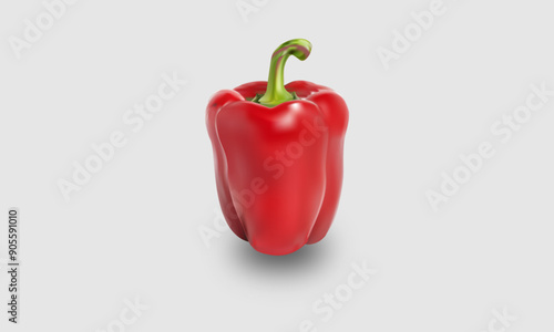 Vibrant Capsicum Pepper Illustration – High-Quality Vector Artwork