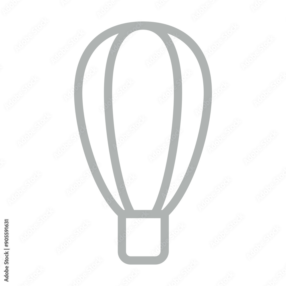 Hot air balloon Vector Line Grey Icon Design Hot air balloon Vector Line Grey Icon Design