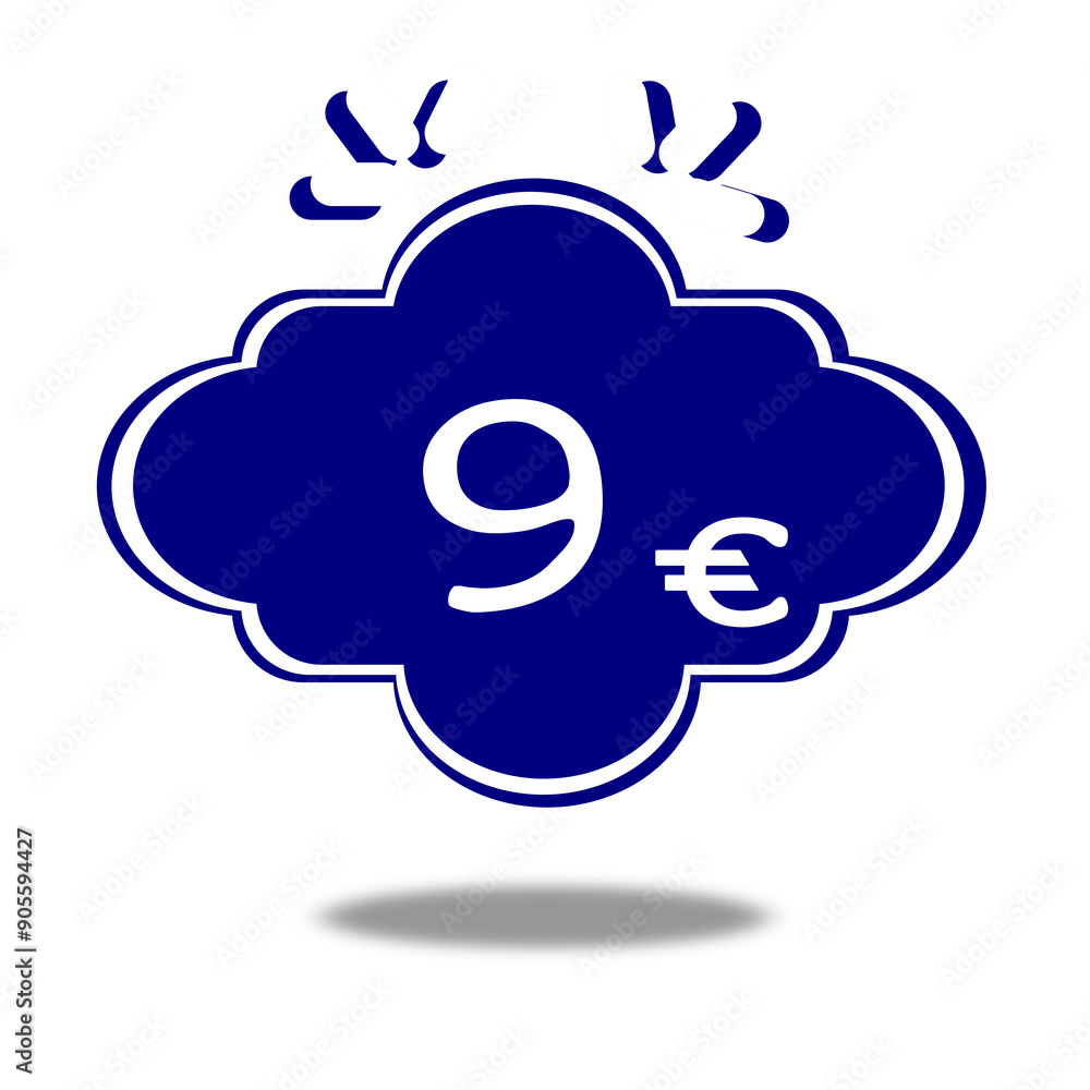 9€ white number, nine euro, for web page and advertising. 9€ white number, nine euro, for web page and advertising.
