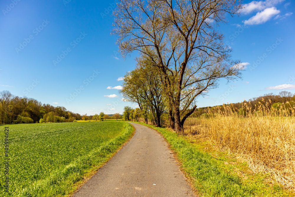 Unterwegs mit dem Fahrrad auf der 1. Werratal-Radweg Etappe von der Werraquelle bei Fehrenbach bis in Werratal bei Wernshausen - Thüringen - Deutschland Unterwegs mit dem Fahrrad auf der 1. Werratal-Radweg Etappe von der Werraquelle bei Fehrenbach bis in Werratal bei Wernshausen - Thüringen - Deutschland