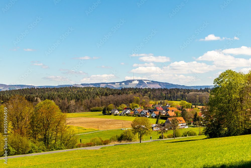 Unterwegs mit dem Fahrrad auf der 1. Werratal-Radweg Etappe von der Werraquelle bei Fehrenbach bis in Werratal bei Wernshausen - Thüringen - Deutschland
