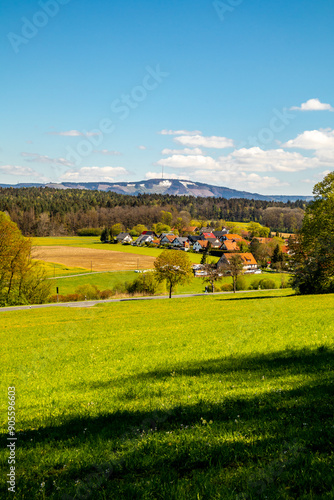 Unterwegs mit dem Fahrrad auf der 1. Werratal-Radweg Etappe von der Werraquelle bei Fehrenbach bis in Werratal bei Wernshausen - Thüringen - Deutschland photo