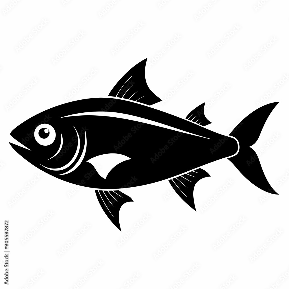 Obraz premium Bluefish Black silhouette