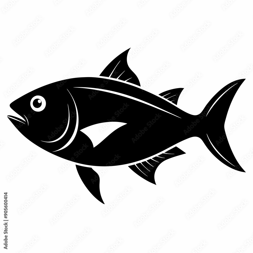 Fototapeta premium Bluefish Black silhouette