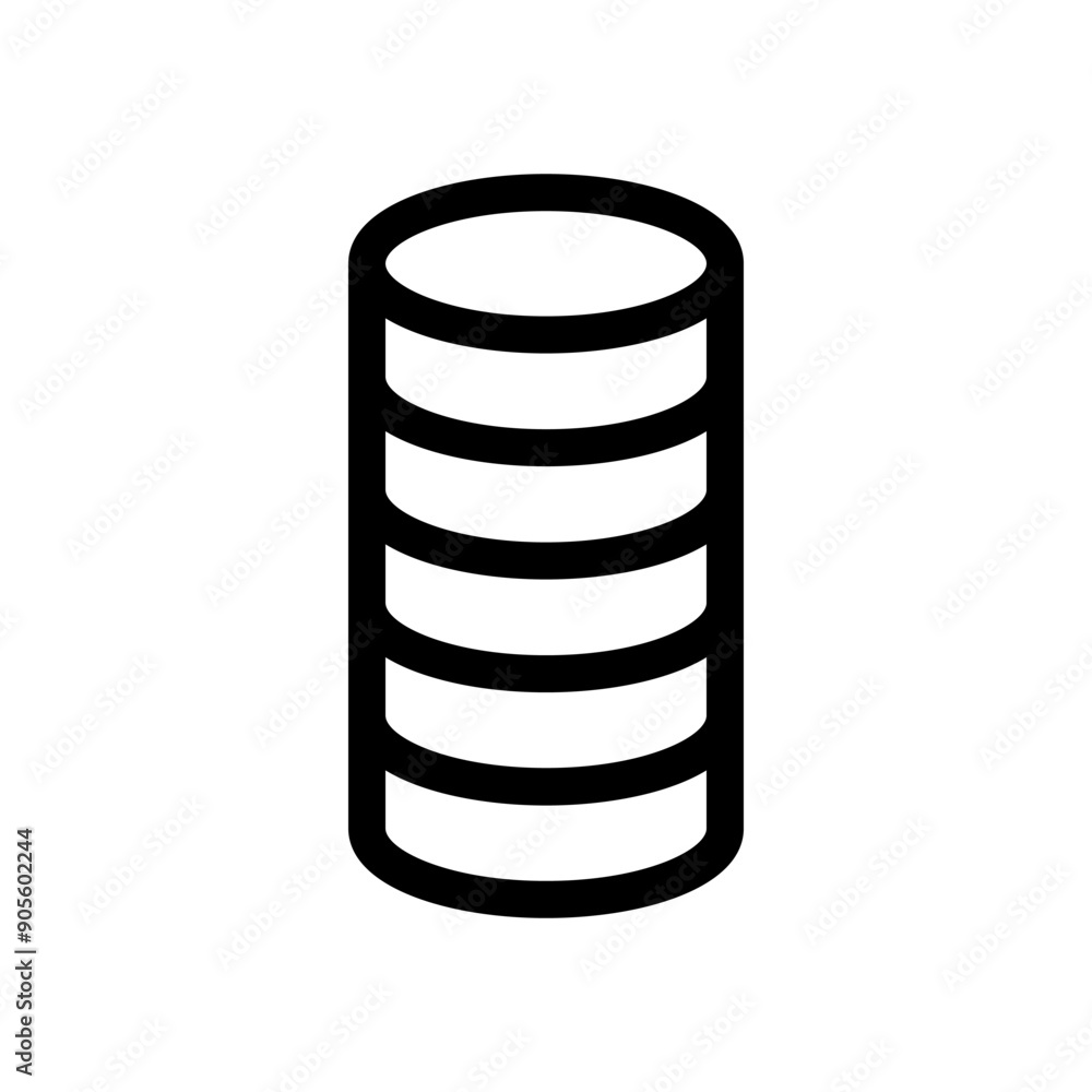 Coin icon in thin line style vector illustration graphic design Coin icon in thin line style vector illustration graphic design