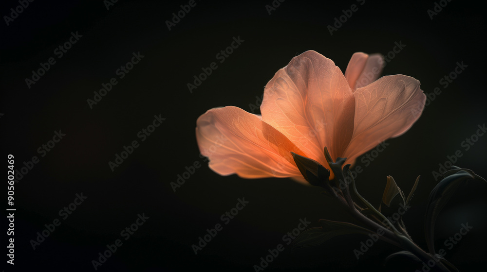 Obraz premium Peach Rose with Soft Lighting