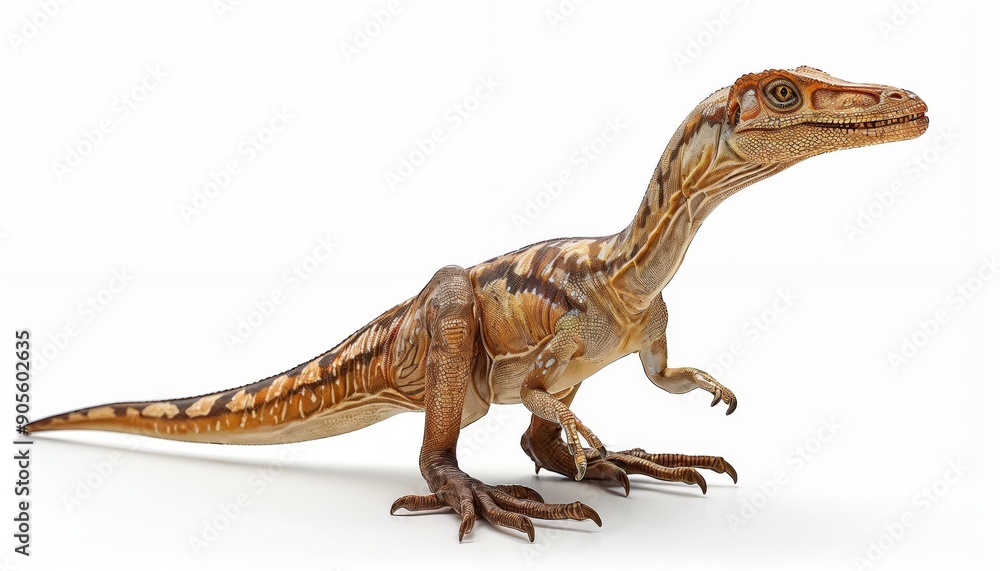 Coelophysis dinosaur isolated on all-white background Coelophysis dinosaur isolated on all-white background