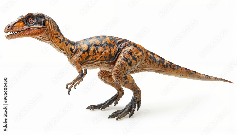 Velociraptor dinosaur isolated on all-white background Velociraptor dinosaur isolated on all-white background