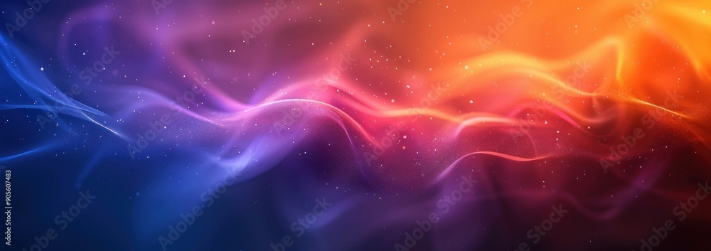 Obraz premium Abstract Swirling Hues with Glittering Dust